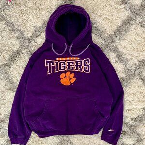 VTG Clemson Tigers Pro Player Tag Hoodie Women's 2XL Men's Large Purple Pullover
